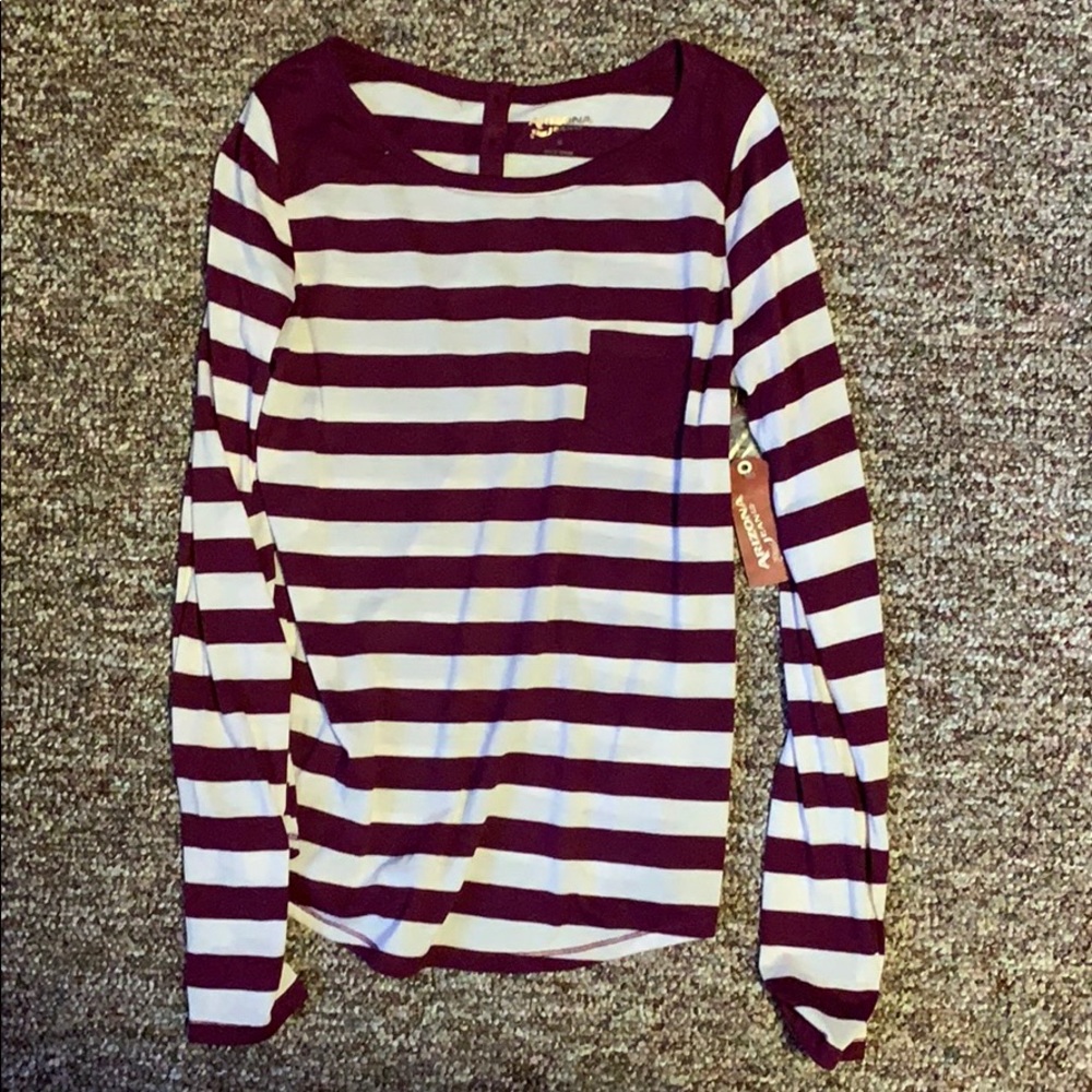 Purple striped shirt